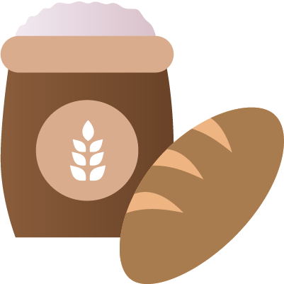 Milled grain products and preparations, and bakery products